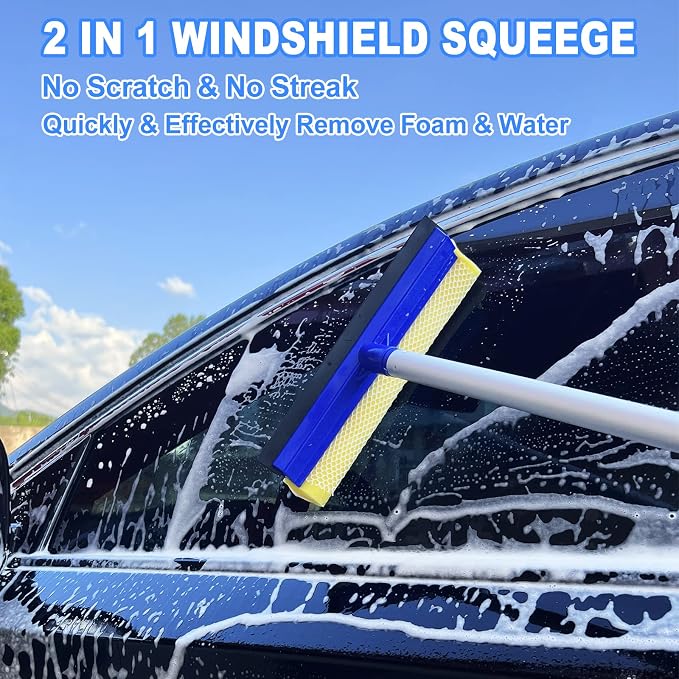 62'' Car Wash Brush Kit Mitt Mop Sponge - Image 4