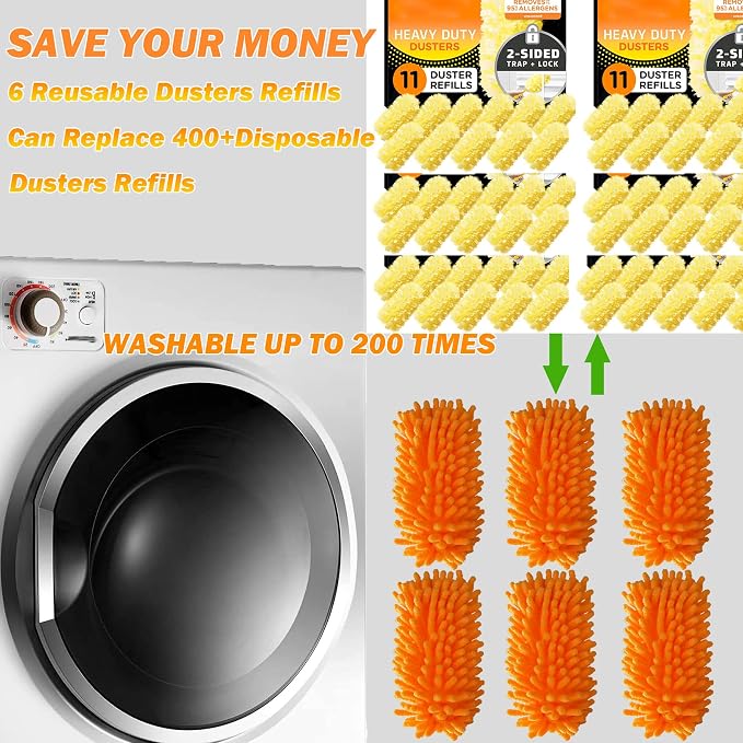 Duster Refill for Swiffer Duster, Reusable Duster Refill Compatible - Image 5