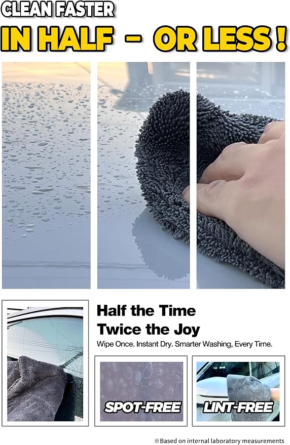 SHSCLY Dual-Sided Microfiber Car Drying Towel – Professional Control, - Image 4