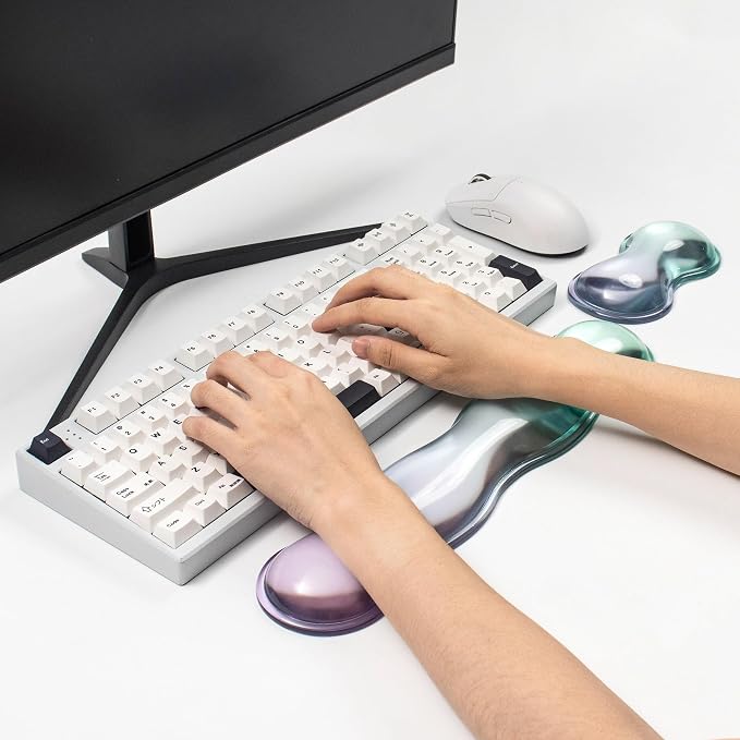 Gel Keyboard and Mouse Wrist Rest Set – Clear Wrist Rest - Image 3