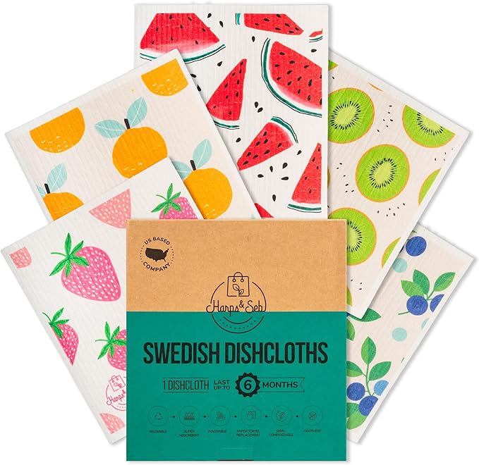 Harps&Seb Swedish Dishcloths for Kitchen Dish Towels by HarpsSeb