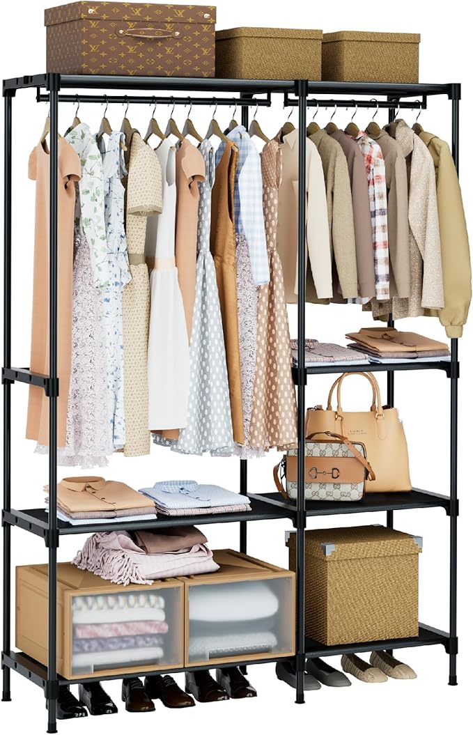 Clothes Rack, Portable Closet, 44.9 Inch Large Capacity Wardrobe Closet by Unknown
