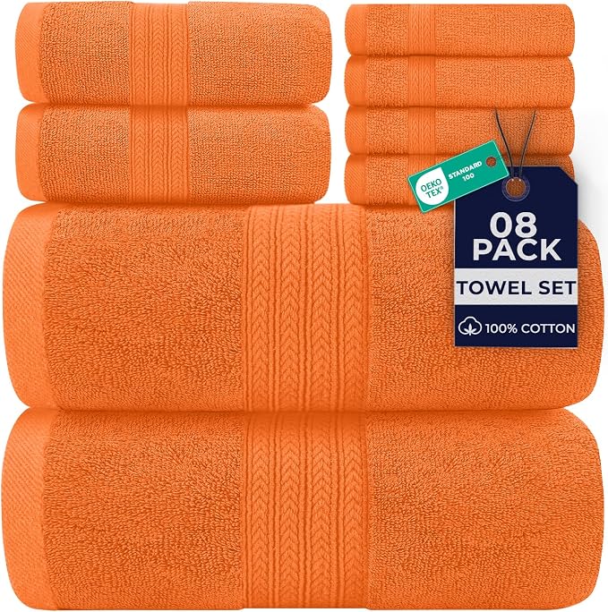DAN RIVER 8 PC Luxury Bath Towels by DanRiver
