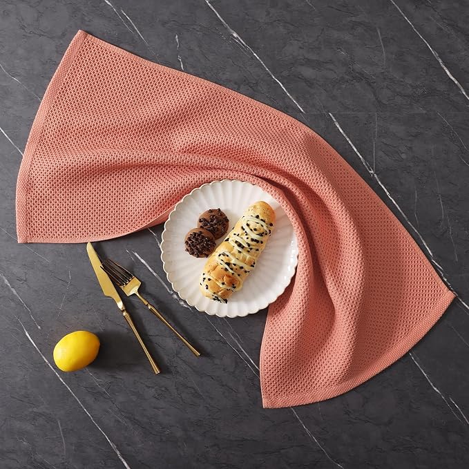 Homaxy 100% Cotton Kitchen Towels and Dishcloths Set, 12 x 12 Inches and 13 x - Image 9