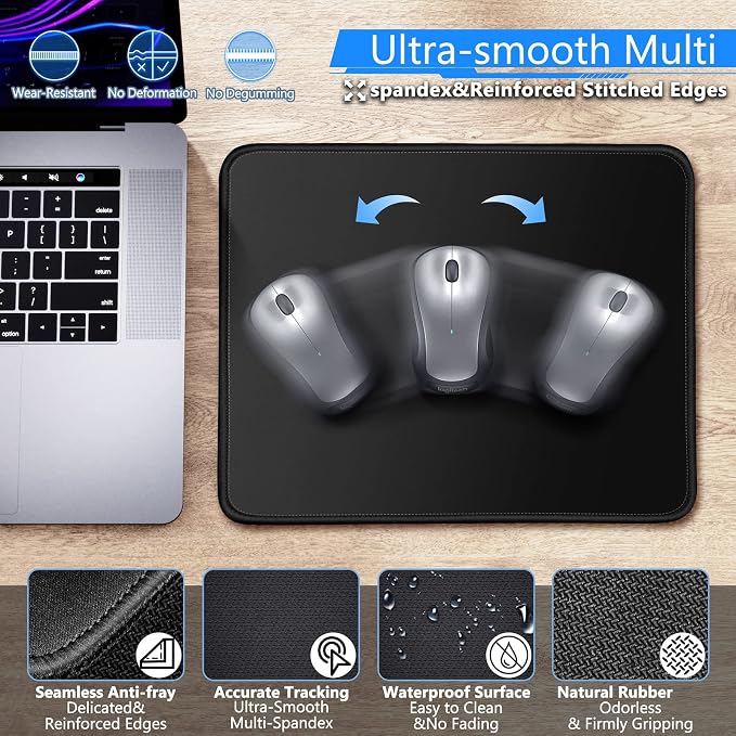 Gimars 3Pcs Memory Foam Keyboard Wrist Rest, Mouse Pad Wrist Support - Image 4