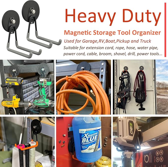 ULIBERMAGNET Magnetic Hooks, Heavy Duty Magnet Hooks, Large Manget - Image 5