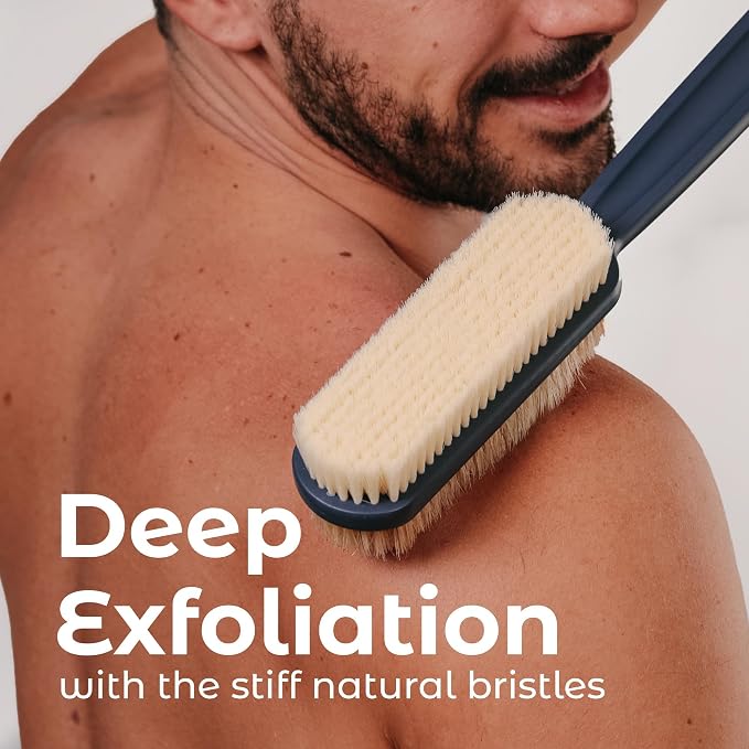MainBasics Back Scrubber for Shower – Long Handle Dual-Sided Brush for Body - Image 6