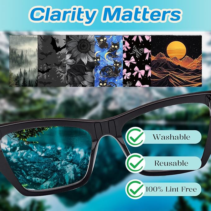 6 PCS Glasses Cleaning Cloth Eyeglass Lens Cleaning Cloth Eyeglasses Wipes - Image 3
