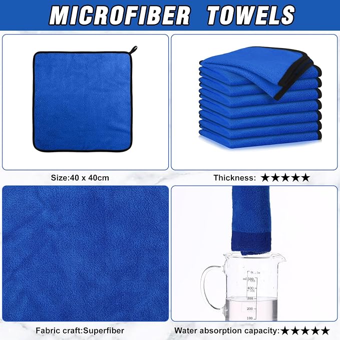Tallew 80 Pcs Microfiber Towels:16"x16" Microfiber Drying Towels Bulk Micro - Image 4