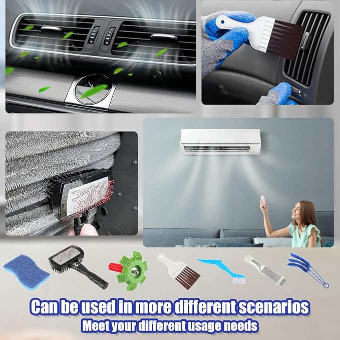 BOJACK Air Conditioner Fin Cleaner kit, Brush Condenser Ac Coil Brush Cleaner - Image 7