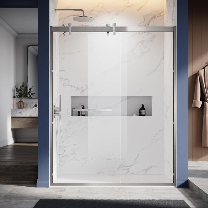 46"-48" W X 76" H Double Sliding Shower Door by UNIKOOSHOWERDOOR