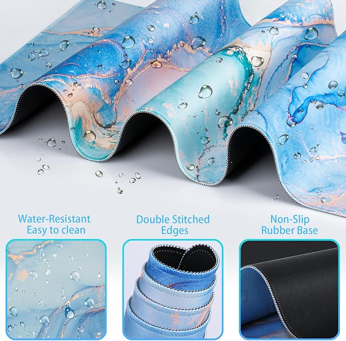 Desk Mat Blue, Large Gaming Mouse Pad - Image 5