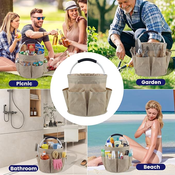 Cleaning Caddy with Handle and 6 Pockets, 17L Cleaning Supplies Organizer - Image 7