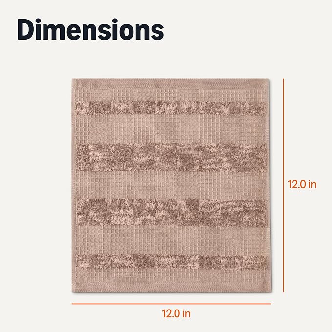 Amazon Basics Organic Cotton Waffle Weave Kitchen Dish Cloths, Ultra Absorbent - Image 5