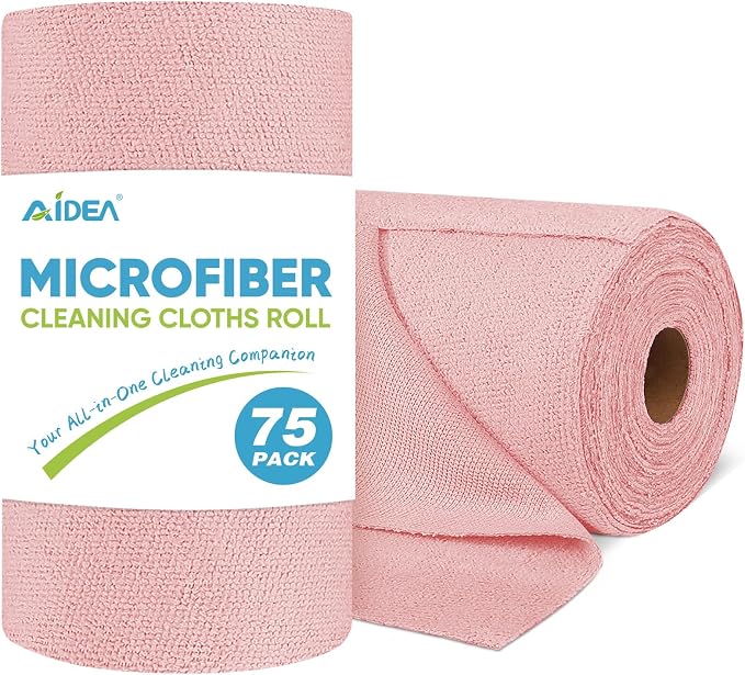 AIDEA Microfiber Cleaning Cloth Roll, Tear Away Reusable Paper Towels, Car by AIDEAHOME