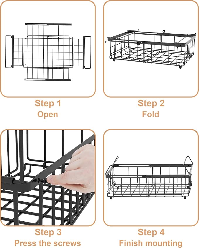 UMDONX 4 Pack Expandable Freezer Organizer Bins Large Freezer organizer Bins - Image 9