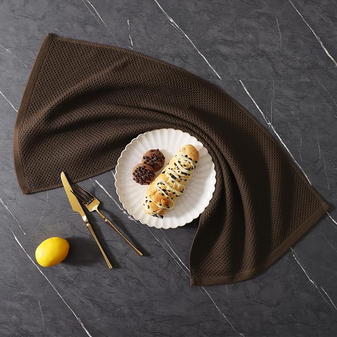 Homaxy 100% Cotton Kitchen Towels and Dishcloths Set, 12 x 12 Inches and 13 x - Image 9