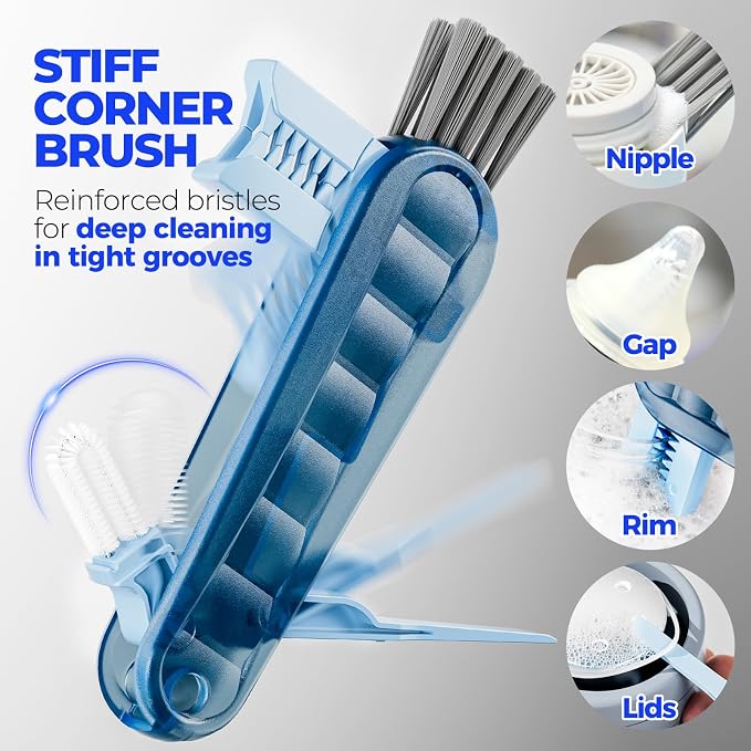 Holikme 6 Pack Brush Set, 3 Straw Brushes, 4-in-1 Cleaning Brush - Image 3