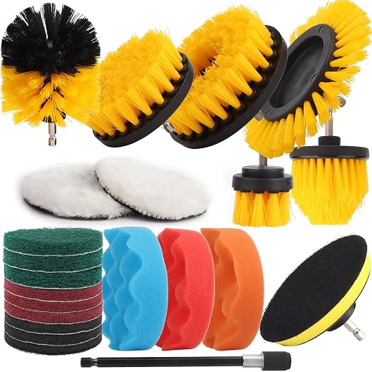 Drill Brush Set, Scrub Pads & Sponge by Jessie+care