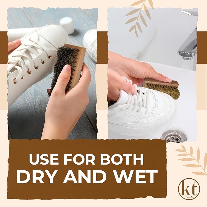 Small Shoe Cleaning Brush Set of 3 Brushes - Image 6