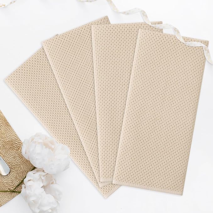 Kitinjoy 100% Cotton Waffle Weave Kitchen Towels - Image 7