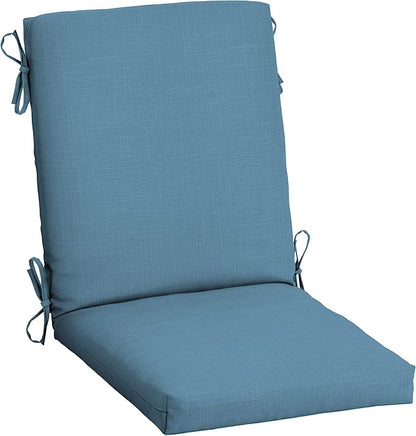 Arden Outdoor Dining Chair Cushion, 2 Pack, 20 x 20, Rain-Proof, Fade Resistant, French Blue Texture