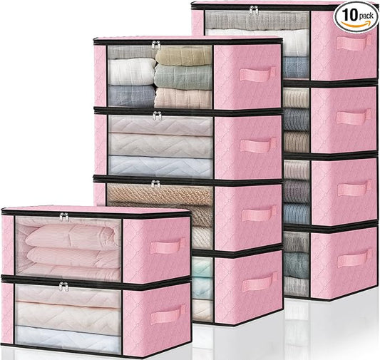 HomeHacks Storage 10-Pack Clothes Organizer Storage Bags Foldable Storage Box by HomeHacks
