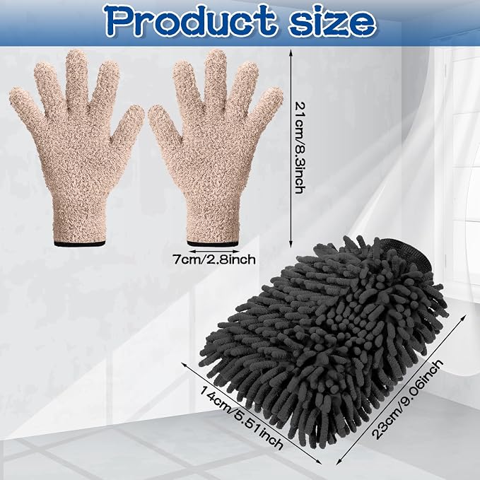 6 Pcs Microfiber Dusting Mitt Gloves - Image 2