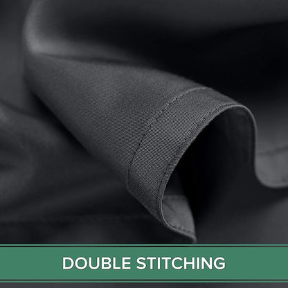 Pure Bamboo King Sheets, Genuine 100% Organic Viscose Derived from Bamboo Bed Sheet Set, Luxuriously Soft & Cooling, Double Stitching, 2 Year Quality Promise (King, Charcoal)