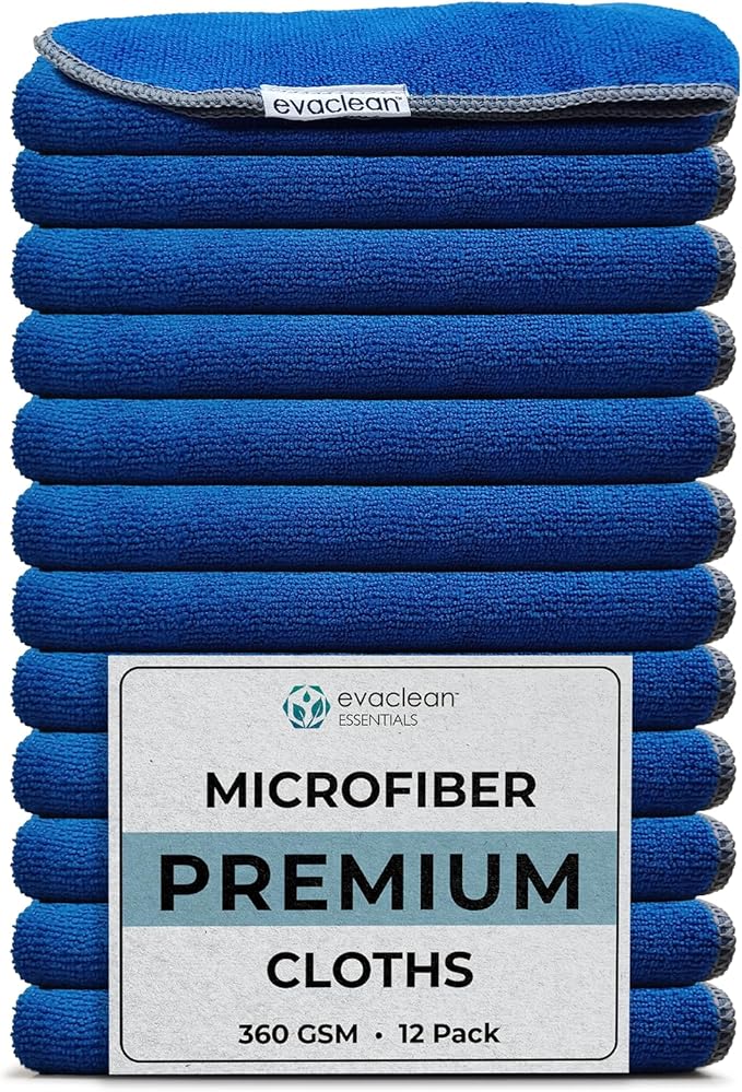 EvaClean Premium Microfiber Cleaning Cloth 16"x16" by Evaclean