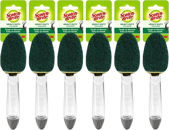 3M Scotch-Brite Heavy Duty Dish Wand Sponge Brush Soap Dispenser by Scotch-Brite