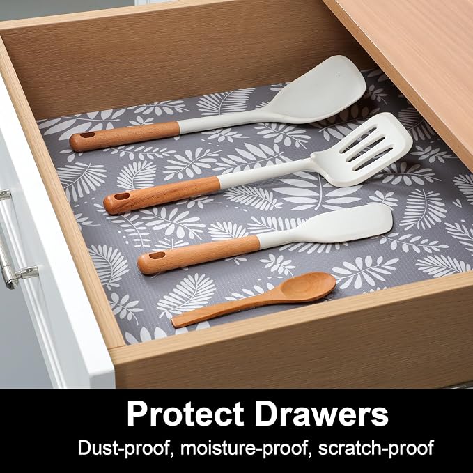Cooyes Shelf and Drawer Liners for Kitchen Cabinets, Non Adhesive Cabinet Liner - Image 2