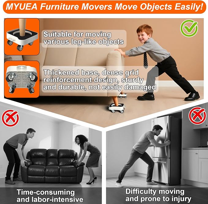 MUEA Furniture Dolly, Heavy-Duty Furniture Movers - Image 3