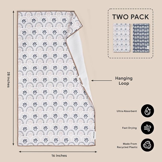 RECYCO Waffle Kitchen Towel Set of 2 - Image 6