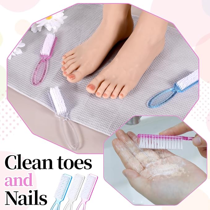 60 PCS Nail Scrubber Brush Set, Handle Grip Nail Brush Bulk Fingernail Scrubber - Image 4