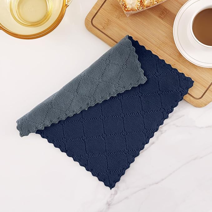 Homaxy 12 Pack Kitchen Cloths Dish Towels, Super Soft and Absorbent Dish Cloths - Image 7