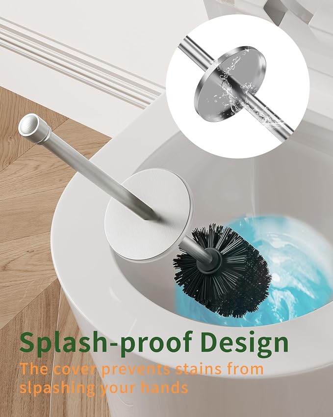 Toilet Brush and Holder Set, Toilet Bowl Brush - Image 5