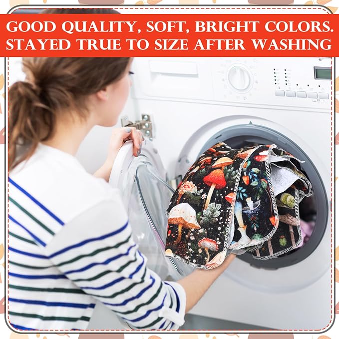 36 Pack Mushroom Reusable Cleaning Cloths Washable Cotton Kitchen Towels - Image 6