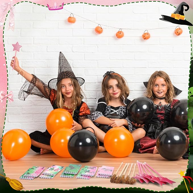 40 Pcs Princess and Witch Party Favors Include 10 Witch Broom Pencils 10 Pink - Image 5