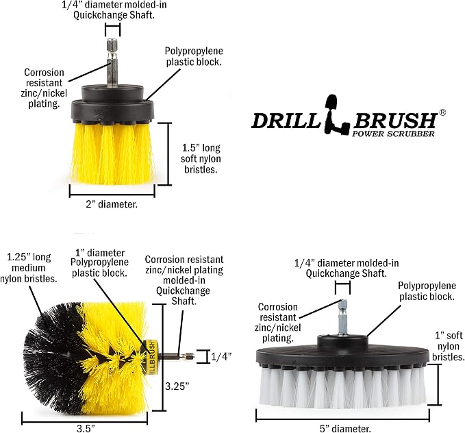 Cleaning - Bathroom Accessories - Drill Brush - Shower Cleaner - Shower Curtain - Image 5