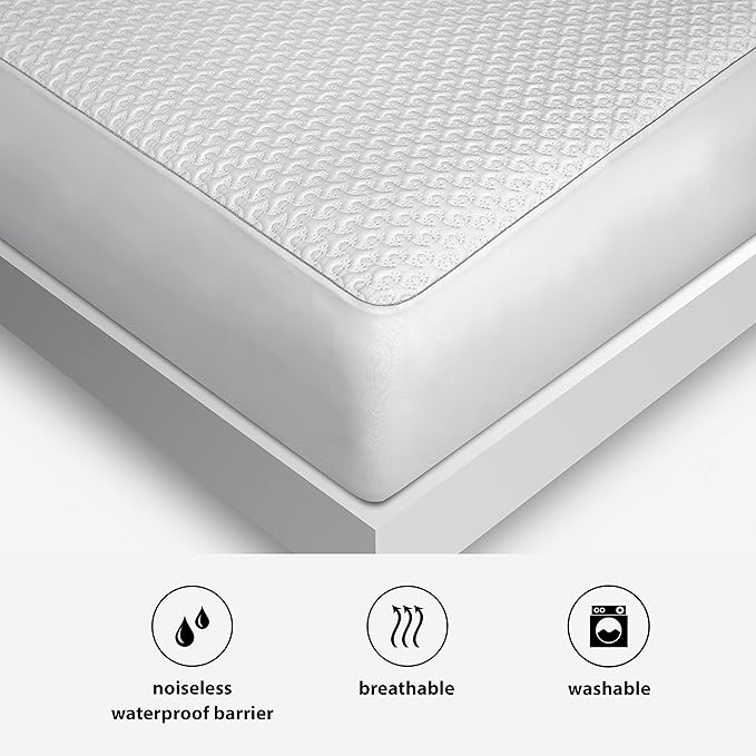 Bedgear Ver-Tex Cooling Twin Mattress Protector - Waterproof and Instant Cooling Mattress Cover for Bed - Deep Pockets and Adjustable Base Friendly - Hypoallergenic