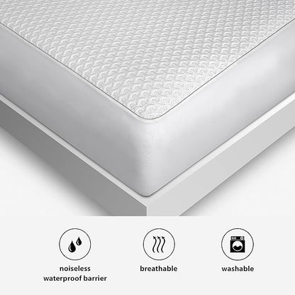 Bedgear Ver-Tex Cooling Twin Mattress Protector - Waterproof and Instant Cooling Mattress Cover for Bed - Deep Pockets and Adjustable Base Friendly - Hypoallergenic
