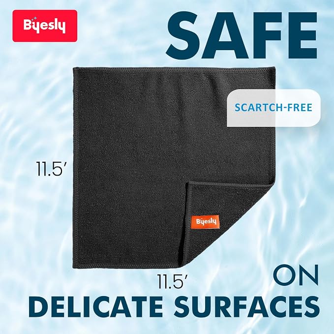 Microfiber Cleaning Cloth, 11.5x11.5 Microfiber Towels - Image 3