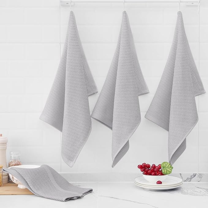 Homaxy 100% Cotton Waffle Weave Kitchen Dish Towels, Ultra Soft Absorbent Quick - Image 6