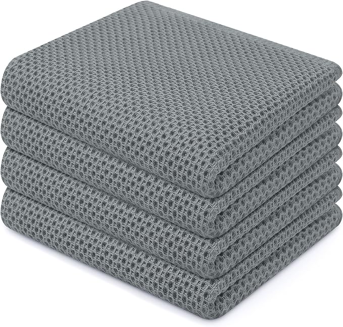Homaxy 100% Cotton Waffle Weave Kitchen Dish Towels, Ultra Soft Absorbent Quick by Homaxy