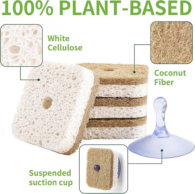 12Pack Kickleen Natural Kitchen Scrub Dish Sponge - Image 2