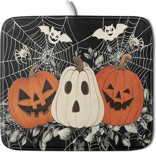 Halloween Pumpkin Dish Drying Mat by Aytipun