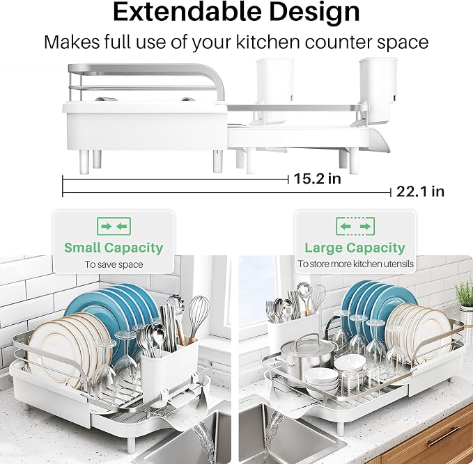 Dish Drying Rack, Expandable Dish Rack - Image 2