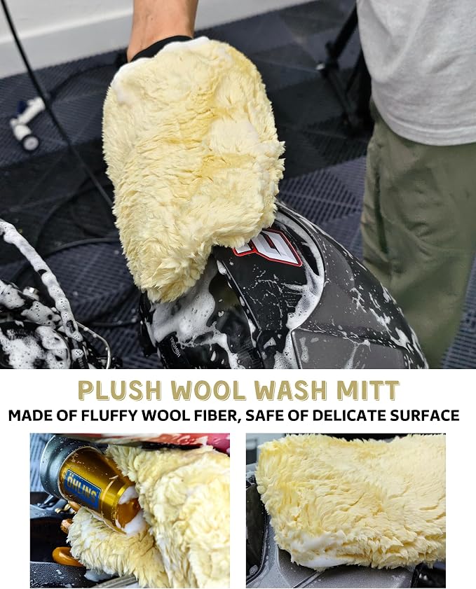 Motorcycle Cleaning Brush Kit 6 Pack, Easy Reach Brush, Chain Brush, Wool Wash - Image 4