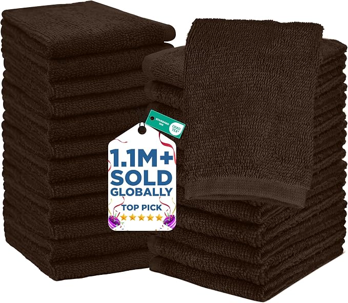 DAN RIVER 24 Pack Wash Cloths for Showering by DanRiver